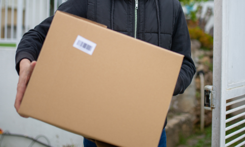 Man with box