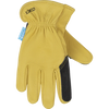 Kinco Hydroflector™ Water-Resistant Premium Grain Buffalo Driver With Double-Palm Glove (Golden Extra Large)