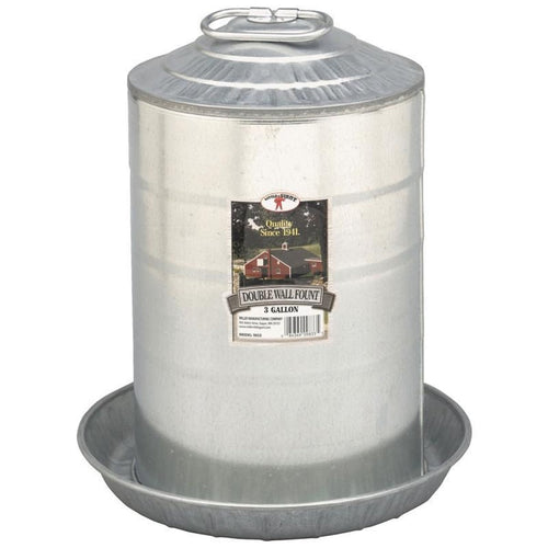 Little Giant Double Wall Poultry Fount Galvanized (5 GAL)